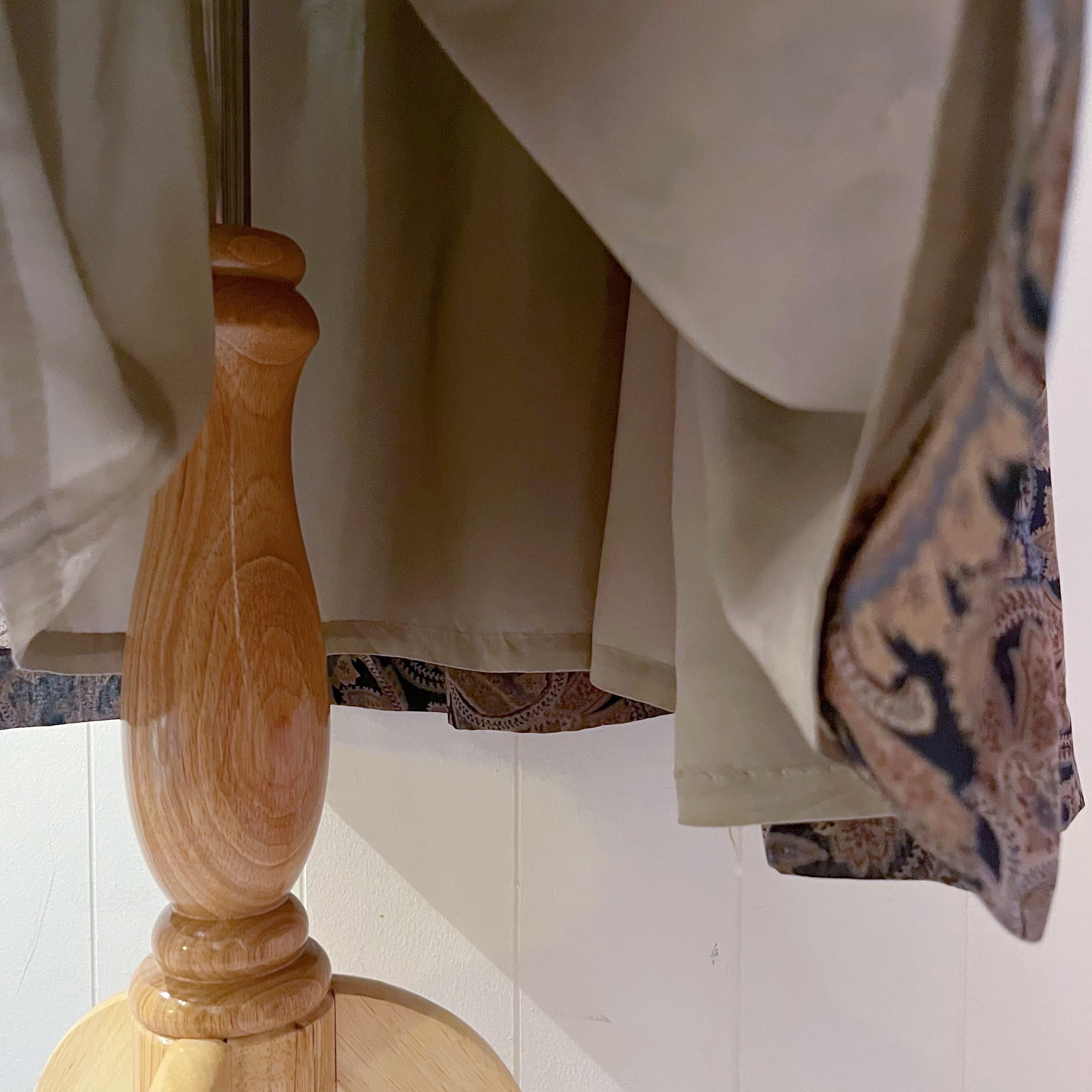 navy beige botanical flare skirt