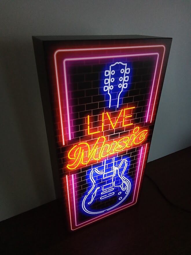 ギター ライブ ミュージック ロック 音楽 看板 置物 雑貨 LEDライトBOX