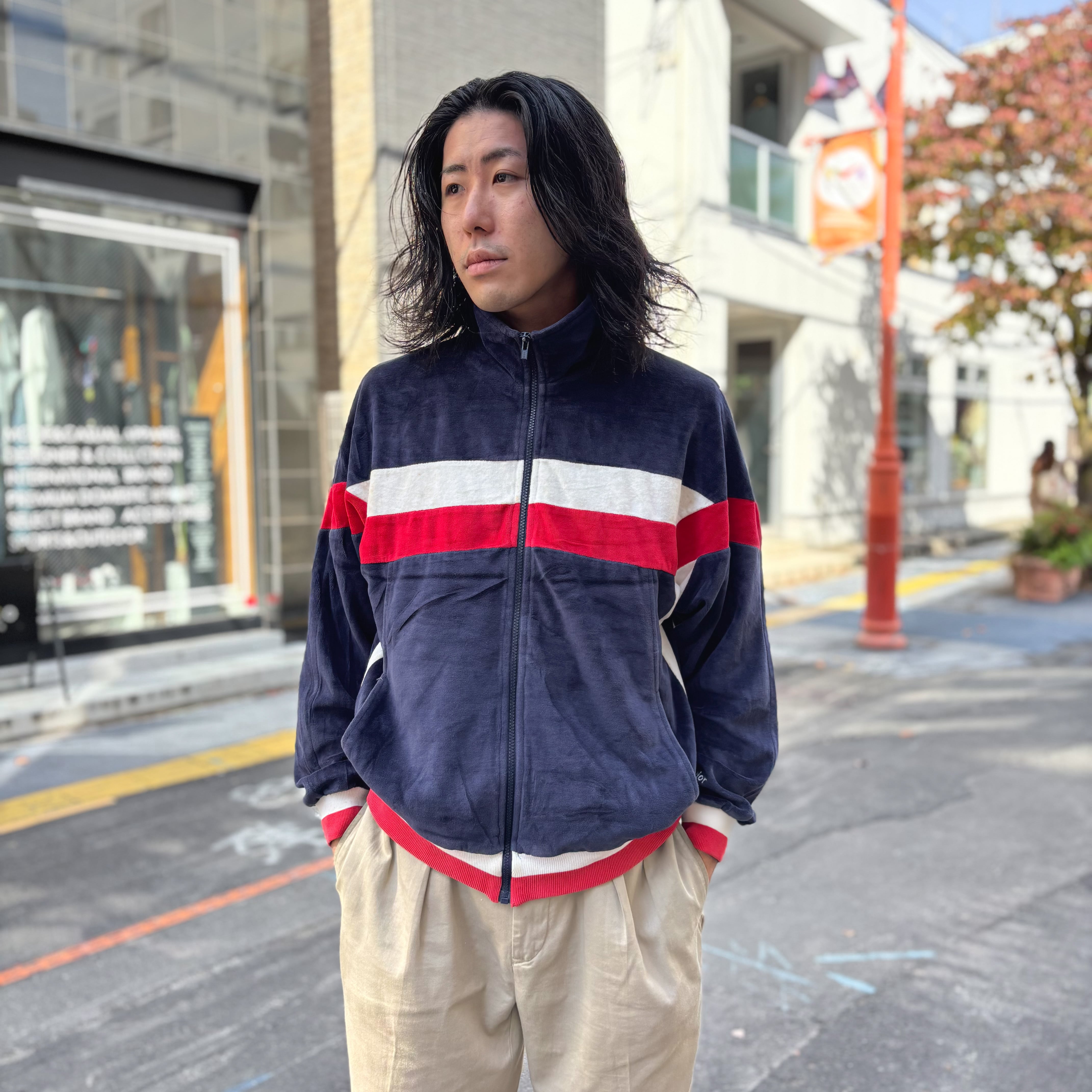 90's Christian Dior Velour Track Jacket L / クリスチャン