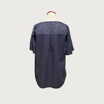 夏にぴったり 軽い着心地 バック切り替えTシャツ｜ネイビー｜サムネイル4