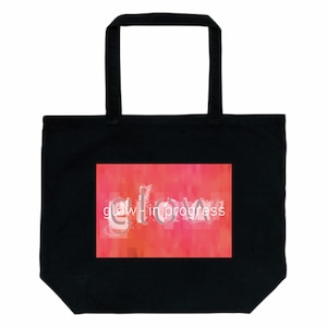 glow - in progress tote bag - black