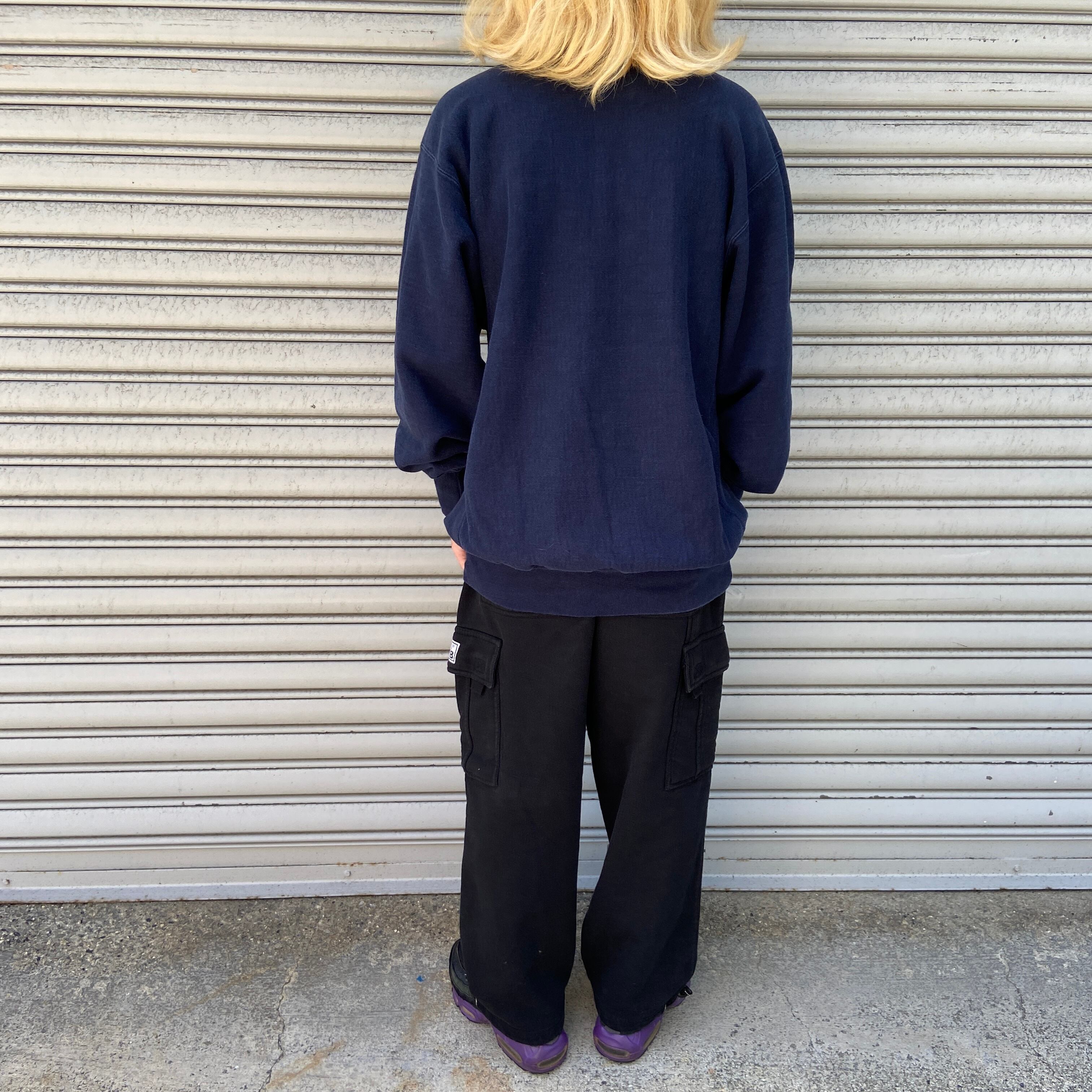 90s USA製 Champion リバースウィーブスウェット ネイビー XXL | 古着 