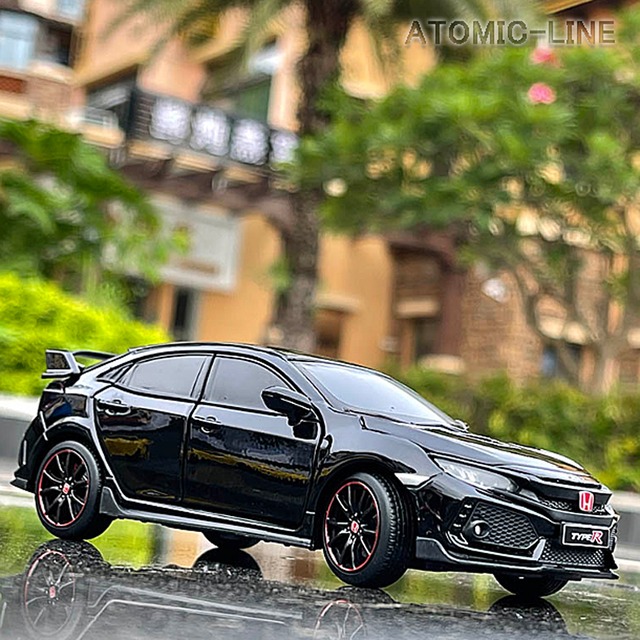 HONDA シビック タイプR ミニカー 1/32 全６色 ライト点灯 エンジンサウンド 模型 合金モデル ジオラマ