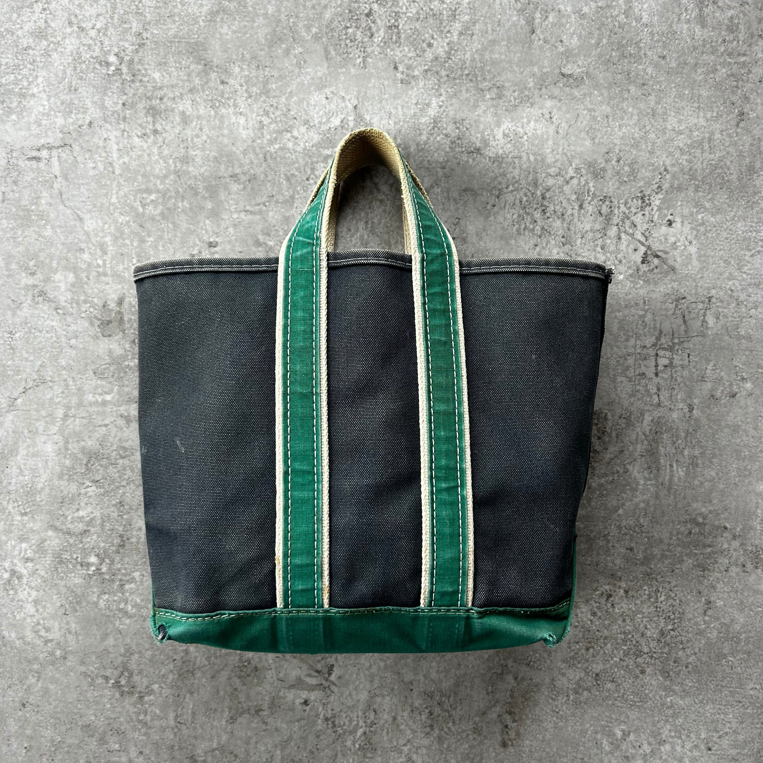 80s エルエルビーン デラックストートバッグ ネイビー L 2色タグ