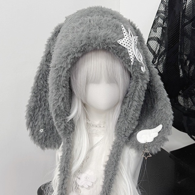 ウサギ耳エンジェルキャップ（3カラーあり）（lli_6576）