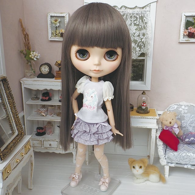 blythe _w-280グレージュ✨トスカナラムフルスキンウィッグ