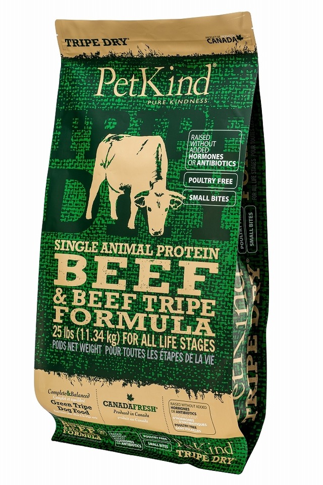 グリーンビーフトライプSAP 【小粒】11.34Kg　◇ペットカインド トライプドライ PETKIND
