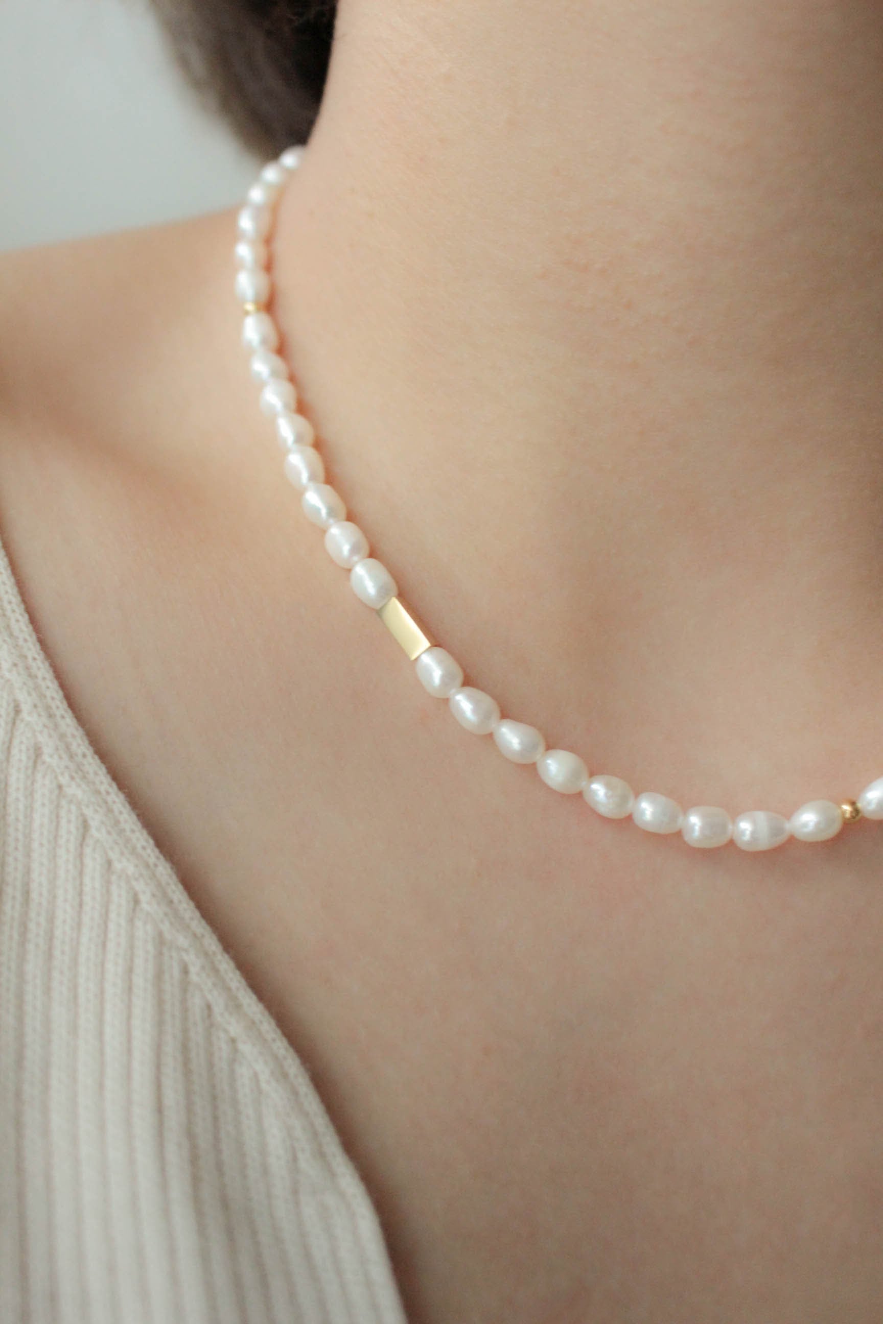 4/11(sat)再販 Pearl Gold Mix Necklace | ebine(エビネ)|金属