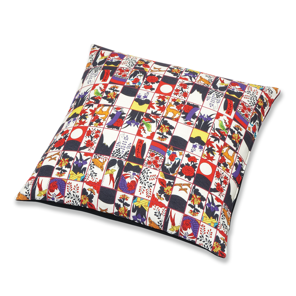 小粋 小座布団(カバーのみ)花札 AA(赤)43×43(クッション対応)