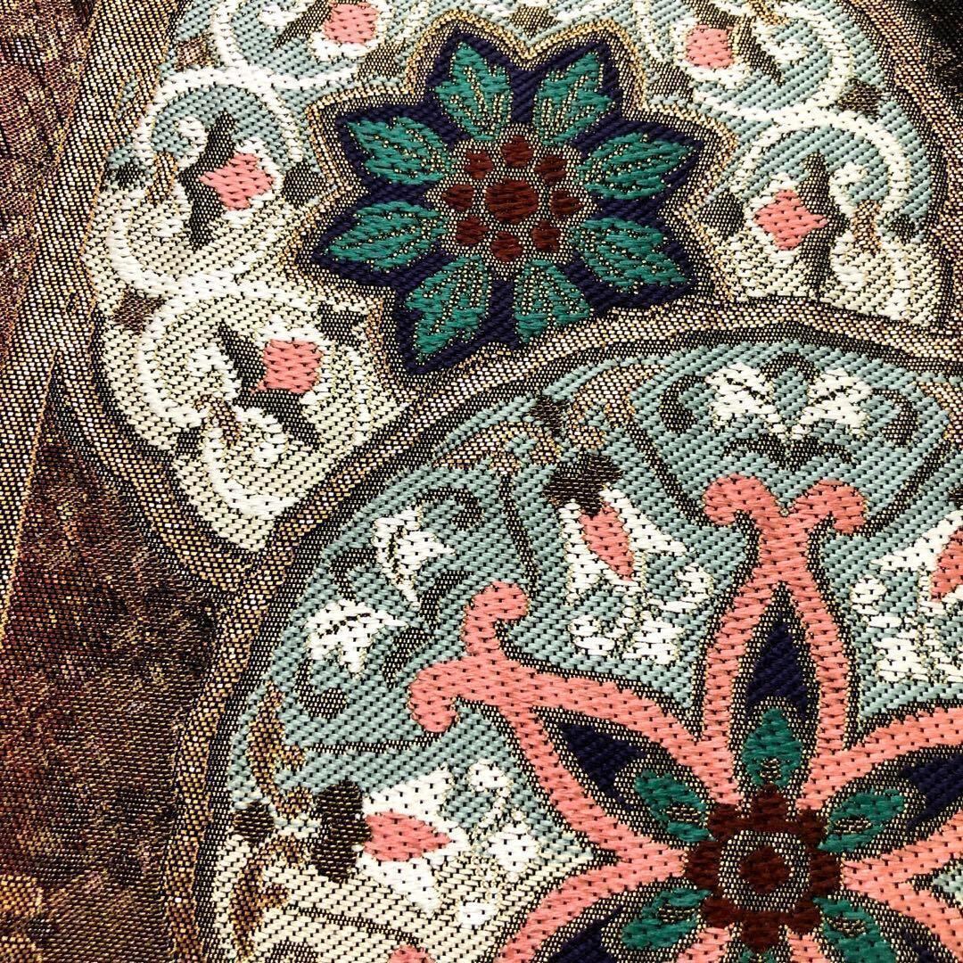 袋帯 西陣織 GAUDi 美しい華丸紋 金糸 O-2533 | リユース着物 袋帯 西陣織 GAUDi 美しい華丸紋 金糸 O-2533 | リユース着物