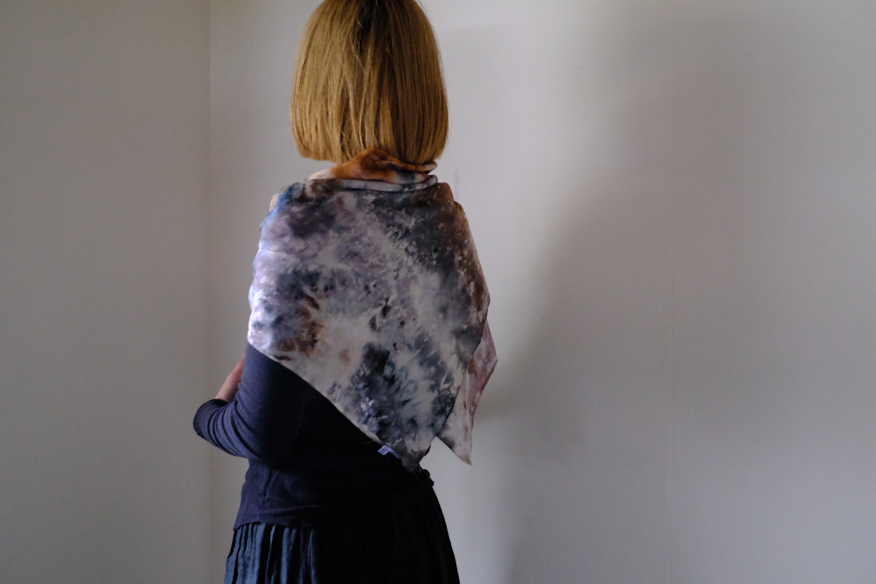 コットンシルクスカーフ　o-0532