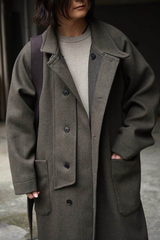 KAPTAIN SUNSHINE / Stand Collar Coat (Moss)