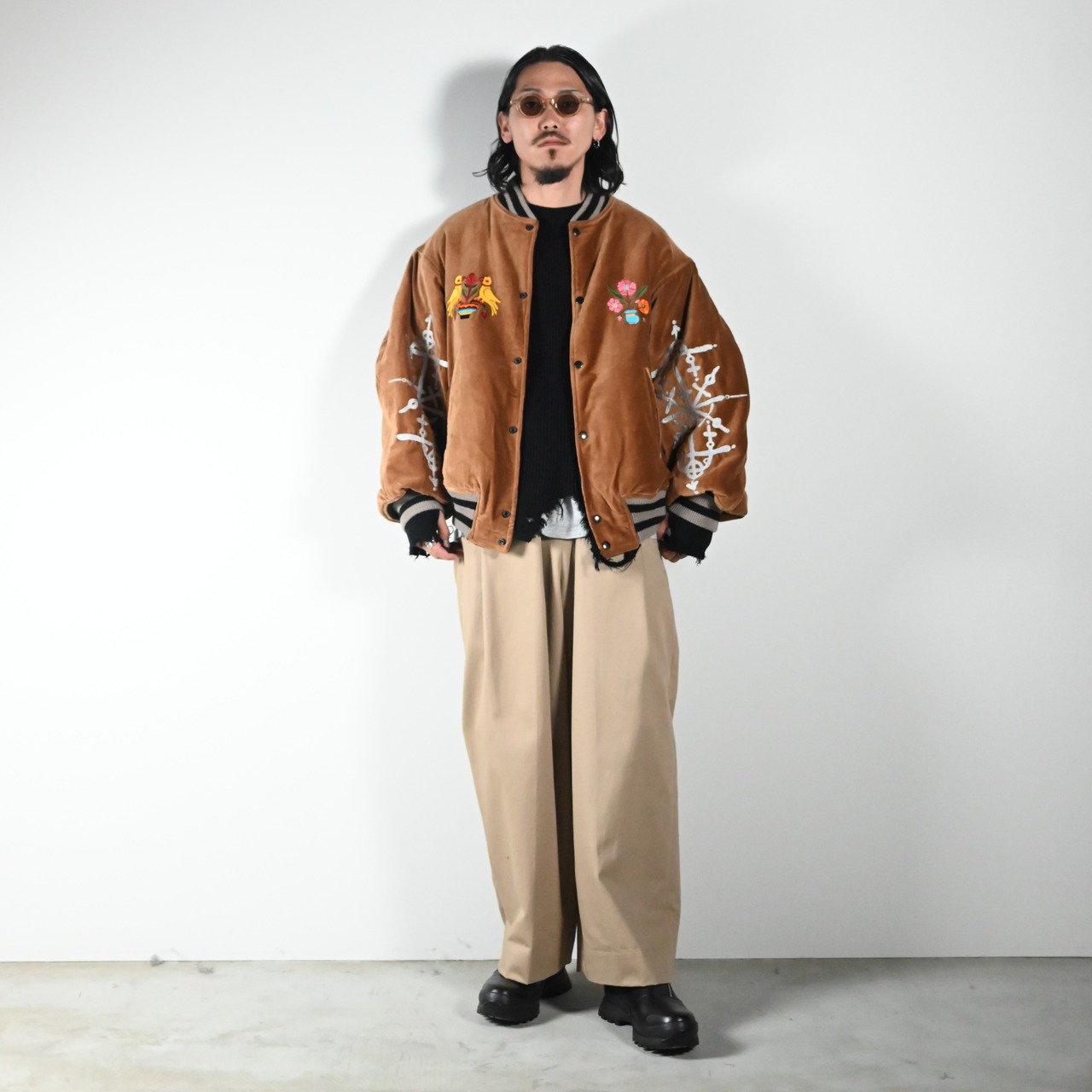 LEH26AW新作Embroidery SKA Reversible Blousonコーディネート