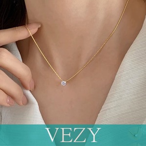ビジューネックレス 韓国風 オシャレネックレス 高見え 首飾り 上品ネックレス ゴールド ラインストーン 結婚式 きらきら ジュエリー 輝く 人気 アクセサリー アクセ VEZY ベジー ItemNo.【22155338】