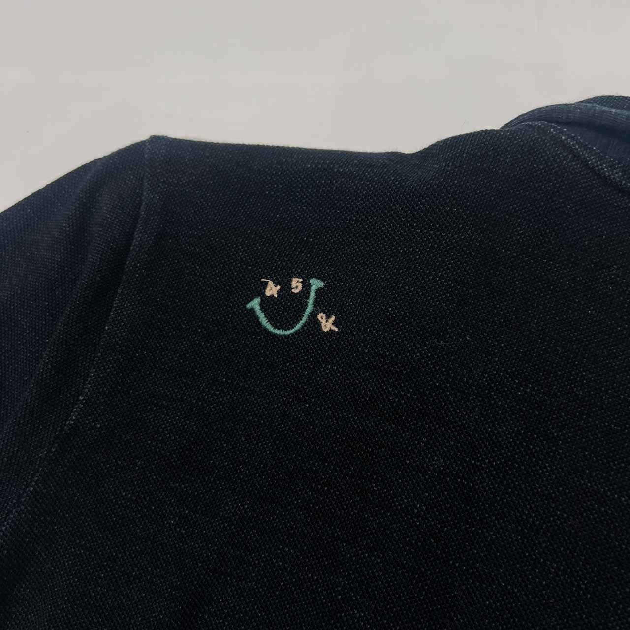 45rpm 45R フォーティーファイブアールピーエム 半袖 ポロシャツ 2 /インディゴ ネイビー/レディース/日本製