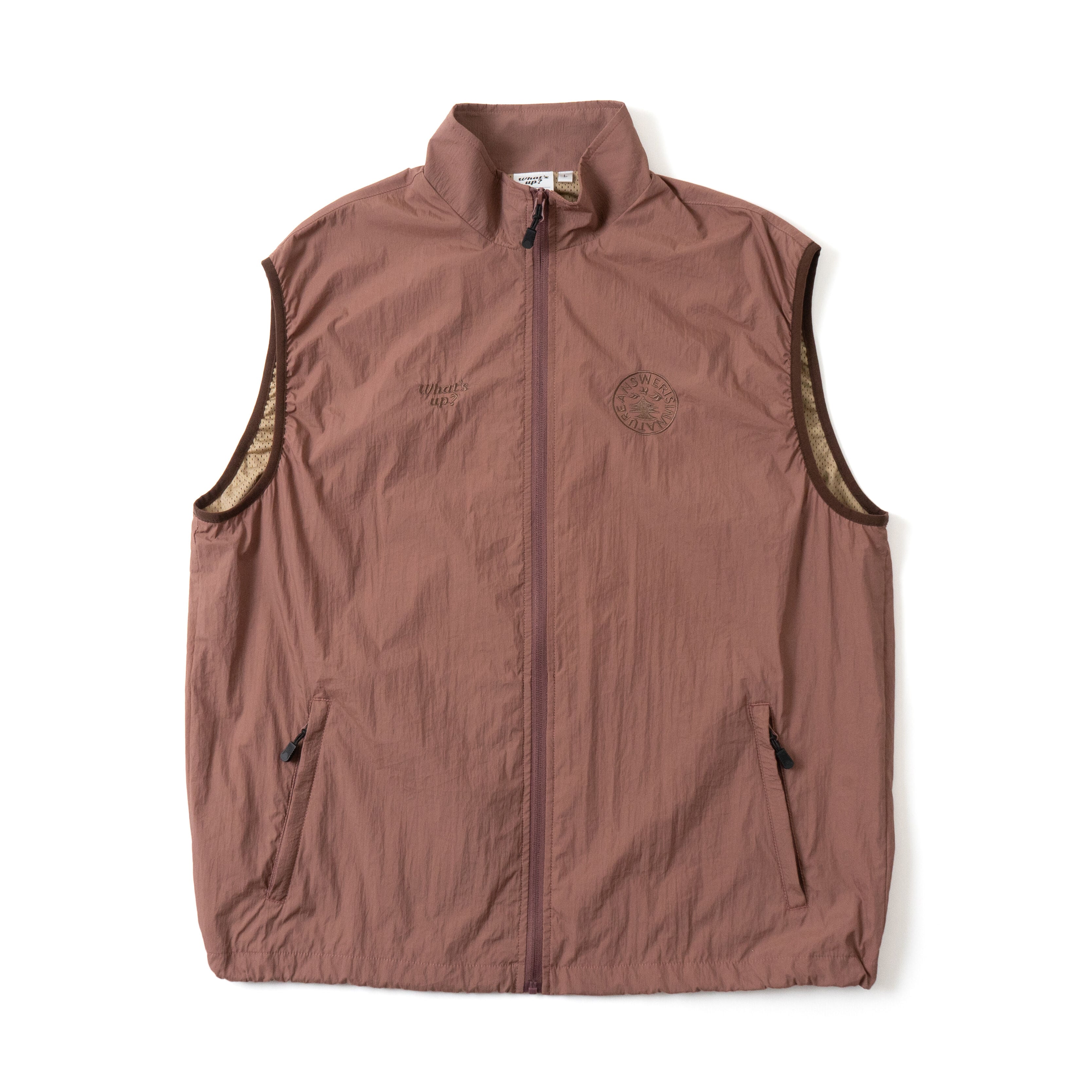 NYLON VEST PINK BROWN