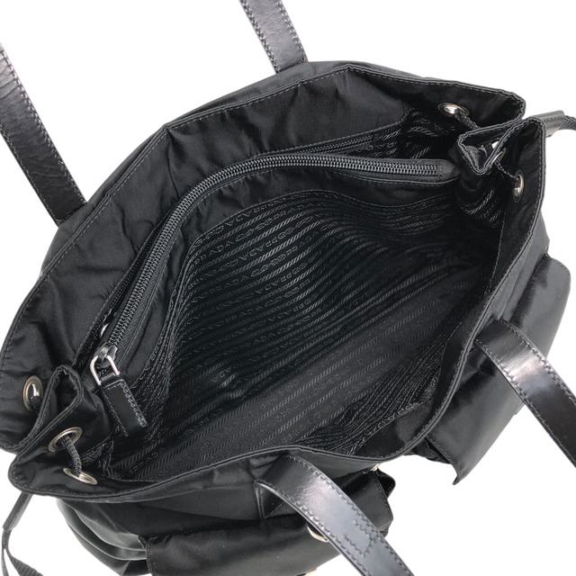 PRADA プラダ トートバッグ ブラック トライアングルロゴ ナイロン ダブポケット vintage ヴィンテージ オールド xrhmgf