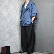 wide silhouette zip up design chef jacket