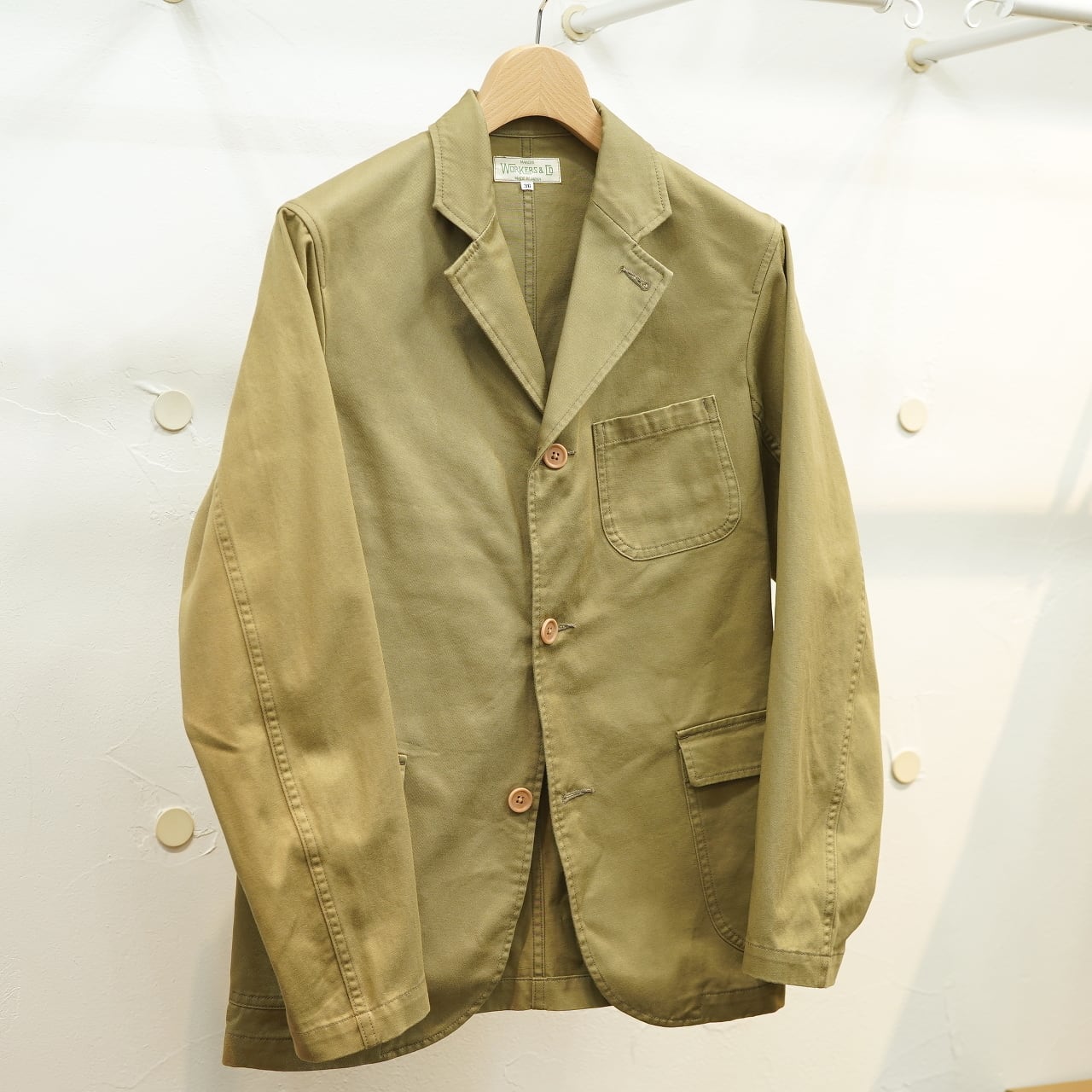 WORKERSラウンジジャケットLight Chino Sand Beige WORKERSラウンジジャケットLight Chino Sand Beige Workers