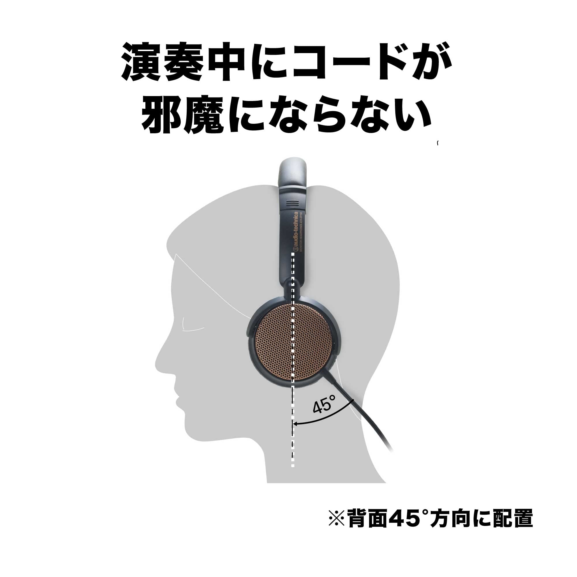 オーディオテクニカ ATH-EP700 BW 楽器用 モニターヘッドホン 開放型