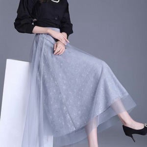 【送料無料】 ロングスカート 3色 ミモレ フレア Aライン ハイウエスト 伸縮性 ウエストゴム 薄手 透け感 シースルー レース チュール生地 かわいい 大人可愛い きれいめ シンプル カジュアル 大人 上品 おしゃれ お洒落 こなれ感 コンサバ系 ラフ 抜け感 エレガント レディライク ガーリー フェミニン 花柄 夏 30代 40代 レディース 女性用 ママ服 OL デート お出かけ お呼ばれ 休日 アウトドア お茶会 女子会 授業参観 誕生日会 結婚式 二次会 美脚 脚長 定番 着痩せ 垢抜け