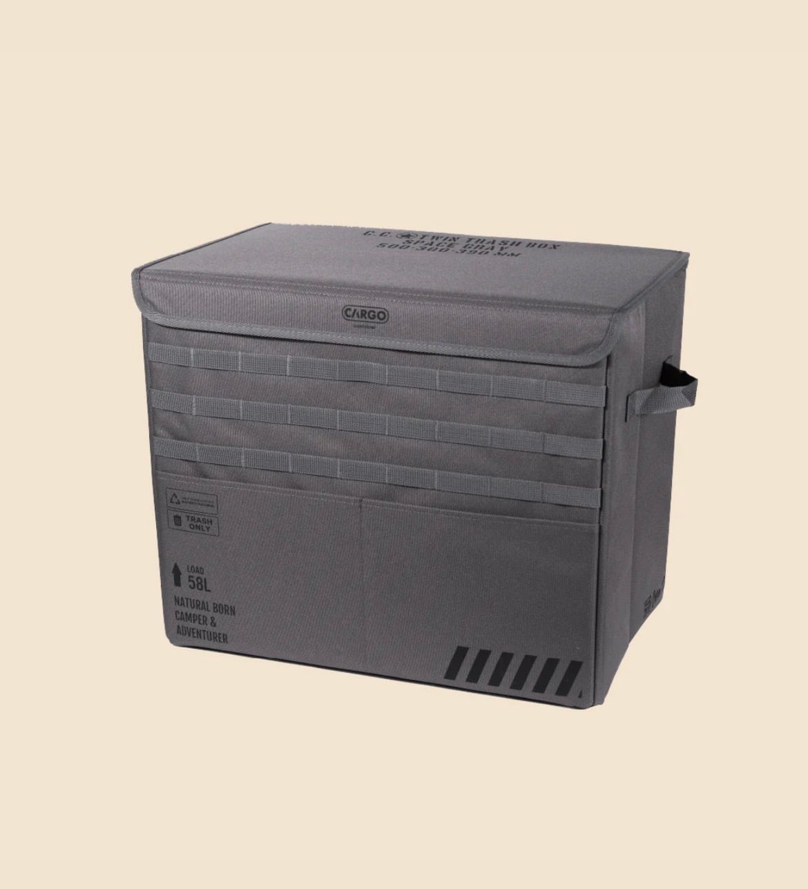 cargo-container twin trash box ブラック CARGO CONTAINER / TWIN TRASH BOX | Natural Life Style sabi