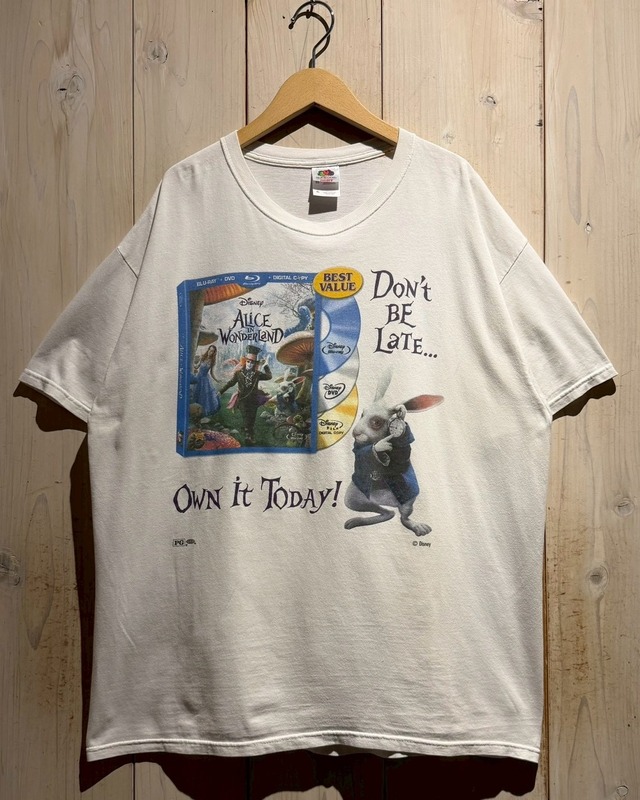 【a.k.a.C.a.k.a vintage】00's “Alice's Adventures in Wonderland”  Poster Design Loose T-Shirt