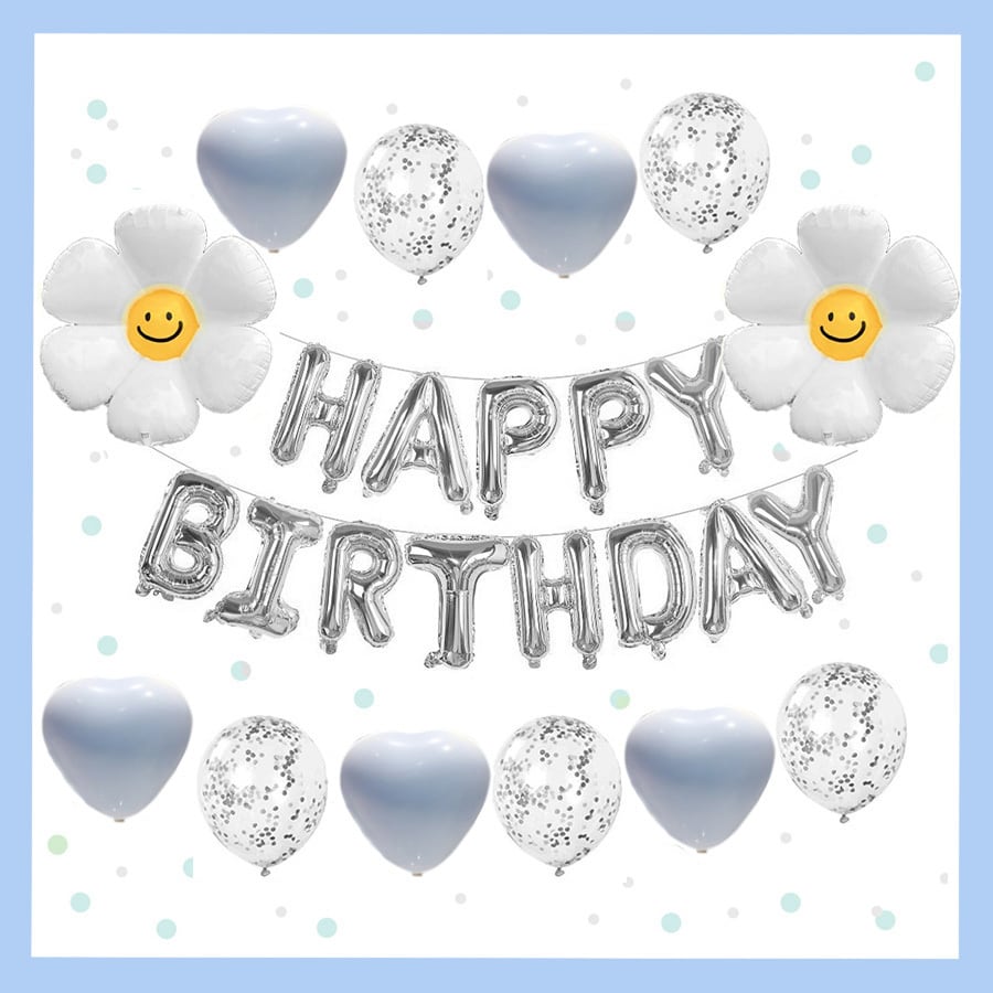 フラワー 誕生日 ガーランド コンフェッティ バルーン フラワー 誕生日 ガーランド コンフェッティ バルーン