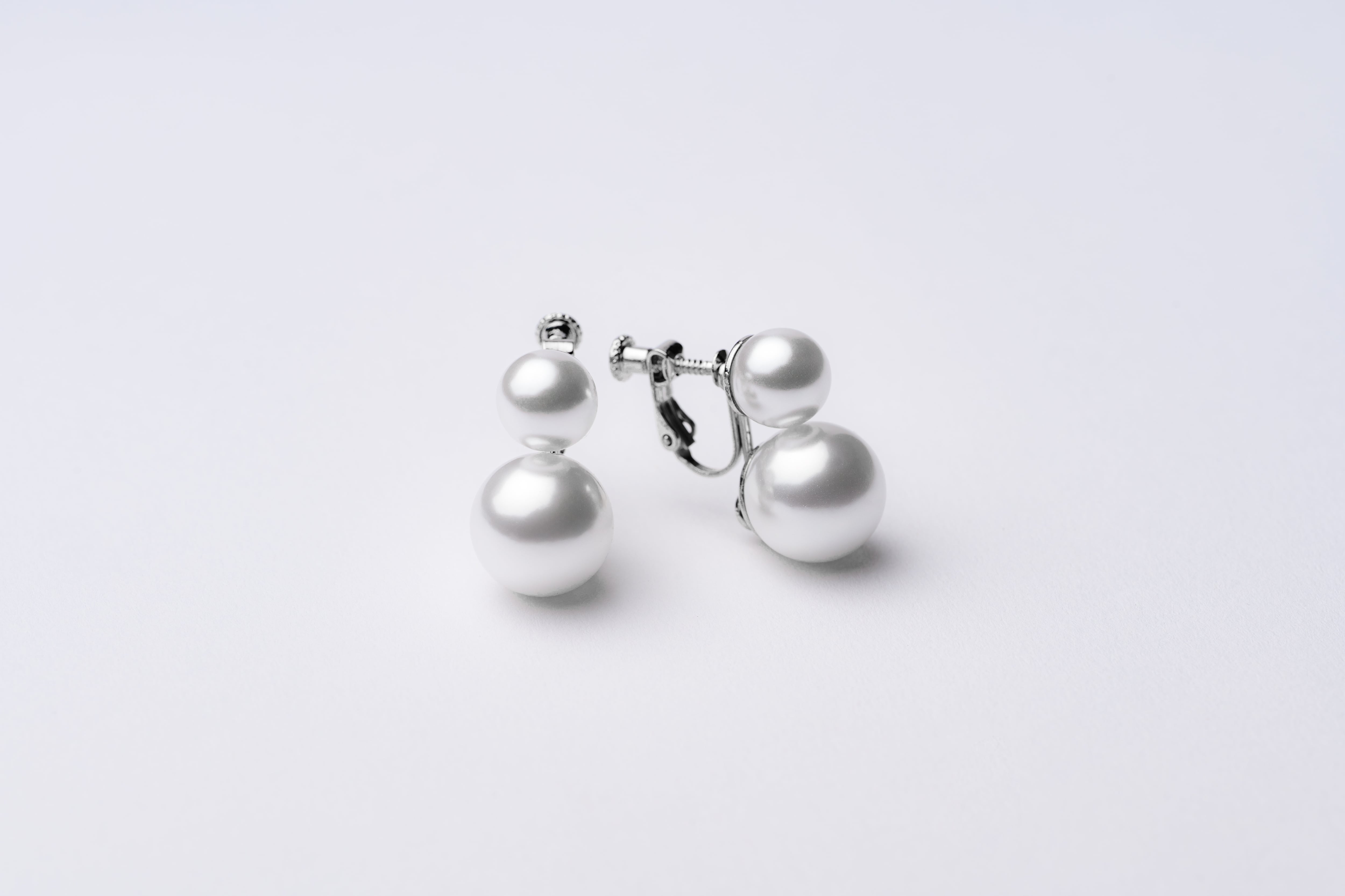 【Elizabeth Bower】Pavet Pearlイヤリング(シルバー) Elizabeth Bower】Pavet Pearl Dublet Earring シルバーイヤリング