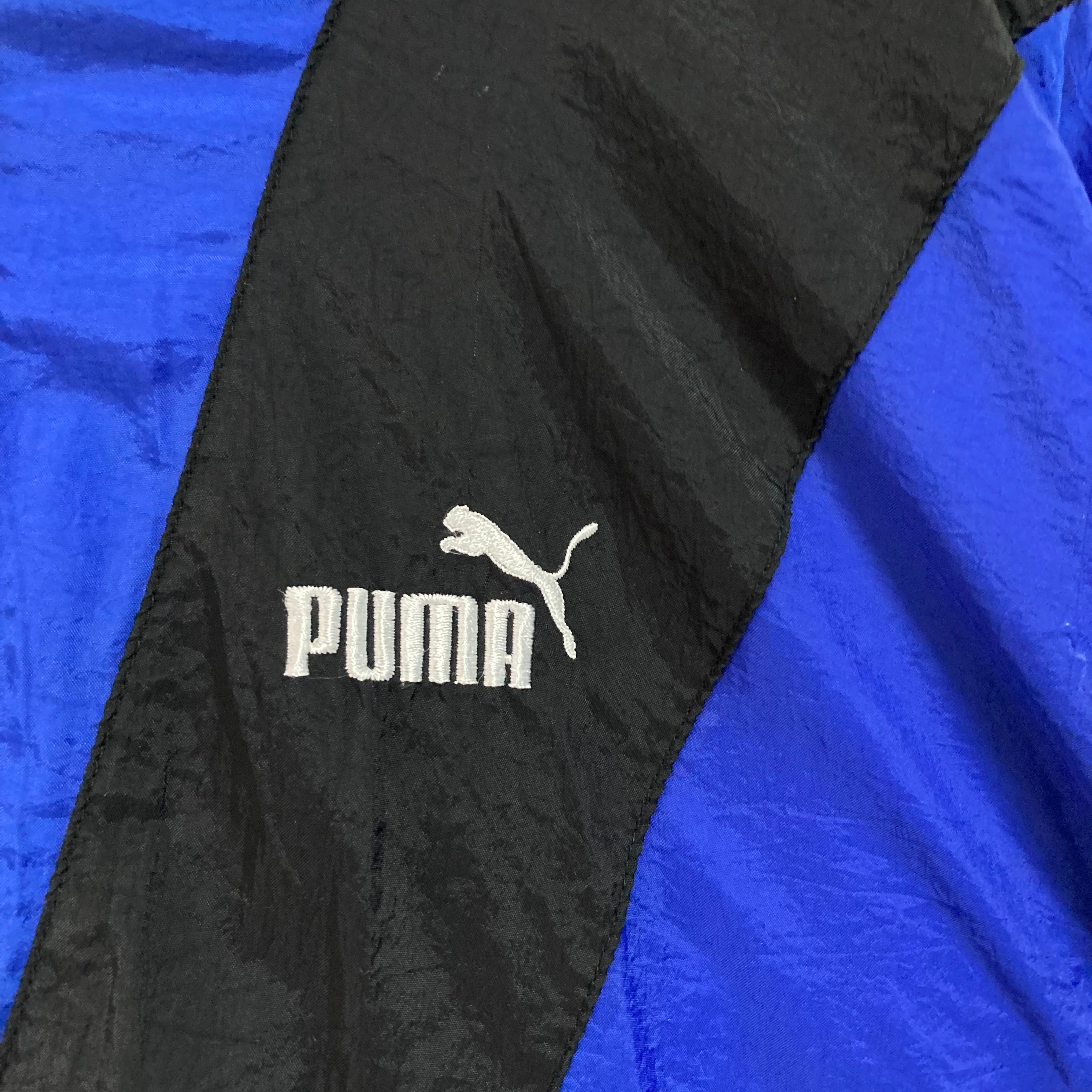 PUMA】Nylon Jacket L 90s プーマ ナイロンジャケット 切替 刺繍ロゴ