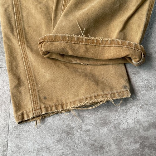 メキシコ製 ブラウン ダブルニー Carhartt B136-BRN 31×32 詳細写真6