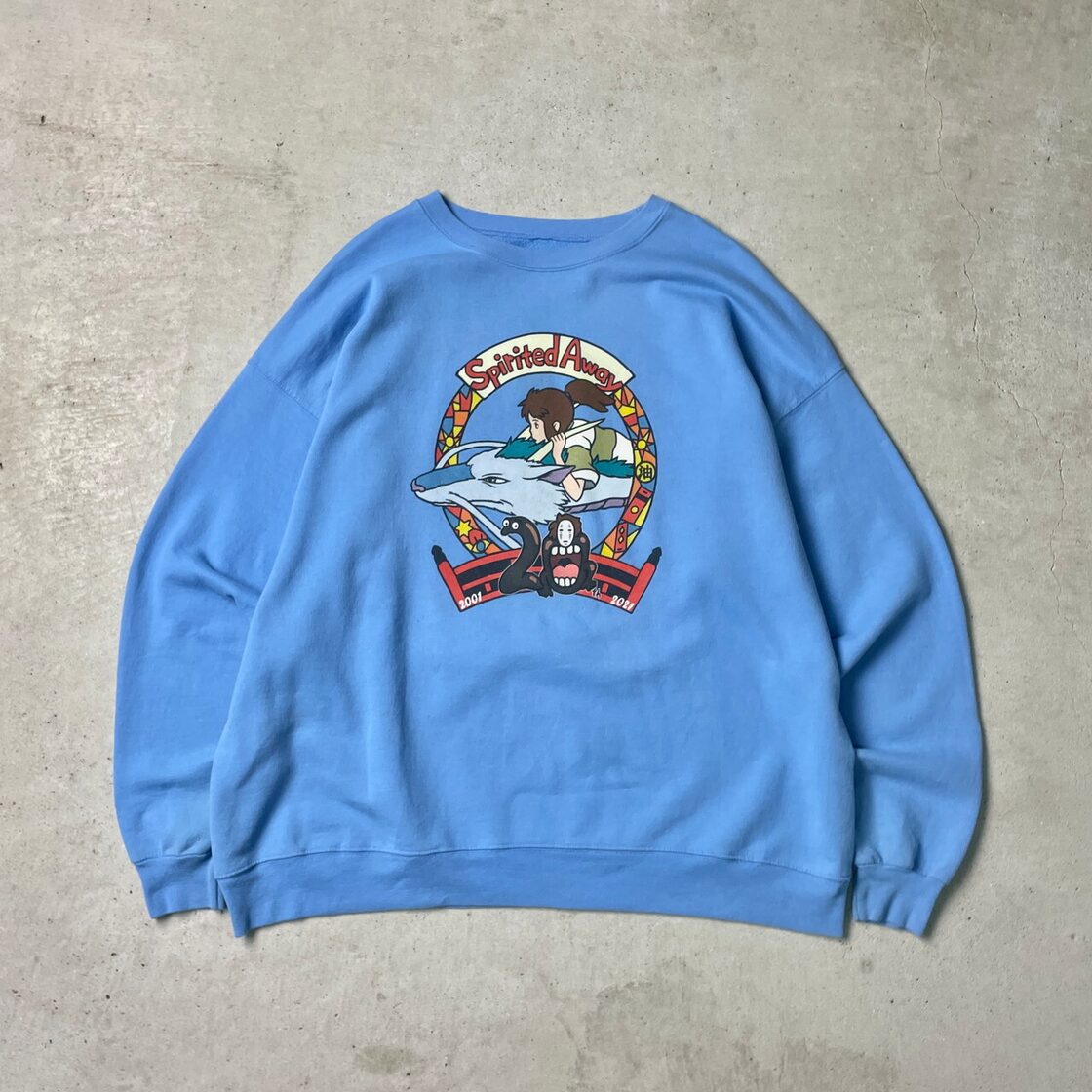 千と千尋の神隠し SPIRITED AWAY プリントスウェットシャツ アニメ 
