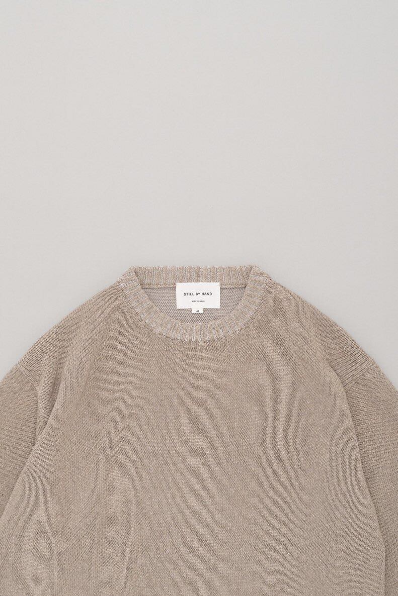 STILL BY HAND / シルクコットンクルーニット