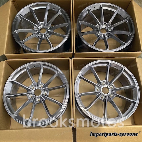 19インチ新品ガンメタルブラシスタイル鍛造ホイールポルシェ981ケイマン適合 LI-1428