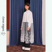 純白の夢幻：芸術的な刺繍レースのワンピース　《C0196》