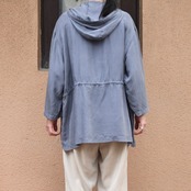 design silk hoodie gray