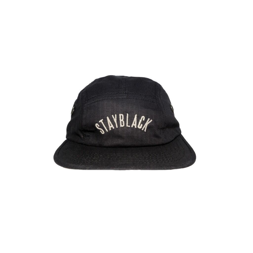 Stay Black Rip-stop Camp Cap - Black