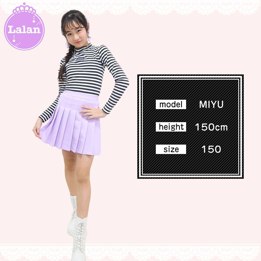 ❤︎お取り寄せ商品❤︎ [110-170] カラープリーツスカート パープル