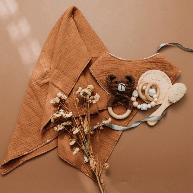 あみぐるみラトル くまさんセット ベビーセット ギフトセット Baby Bath Toy Set 091906