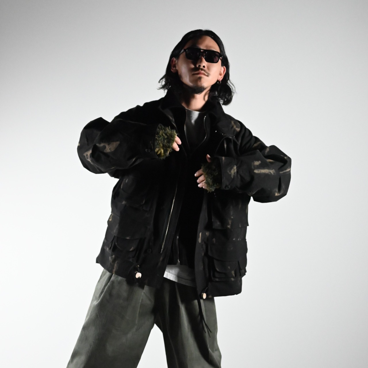 Leh / Photographer Jacketにbarbell object / leather jktコーディネート