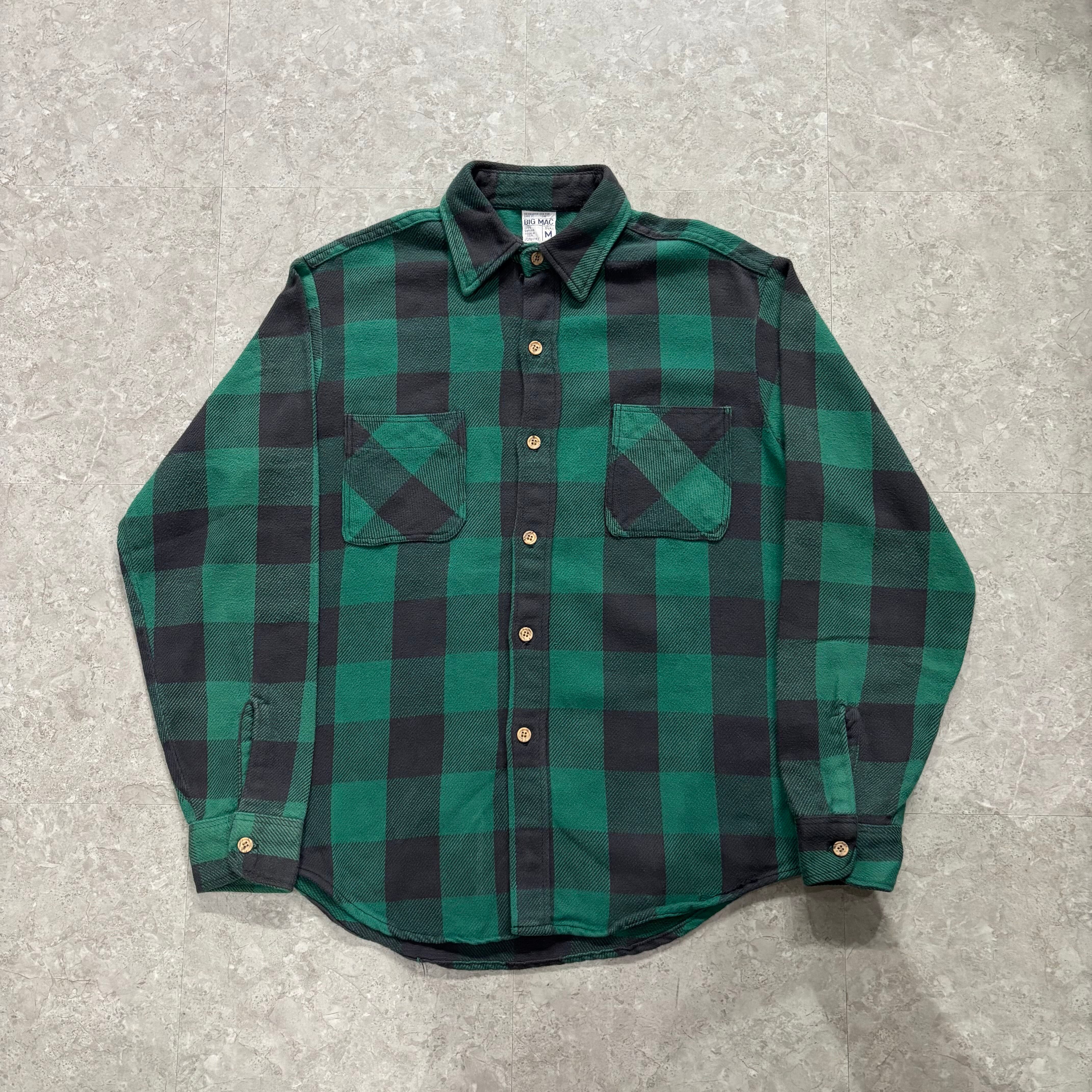 70s BIGMAC buffalo check heavy flannel shirt【仙台店】