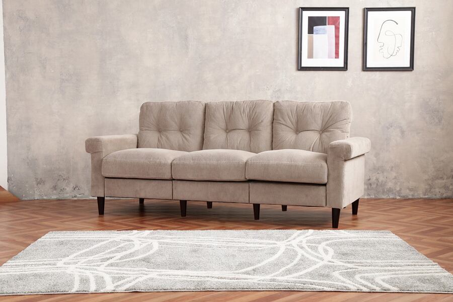 新品・送料無料】【3人掛け】Jena 3人掛けコーデュロイソファ