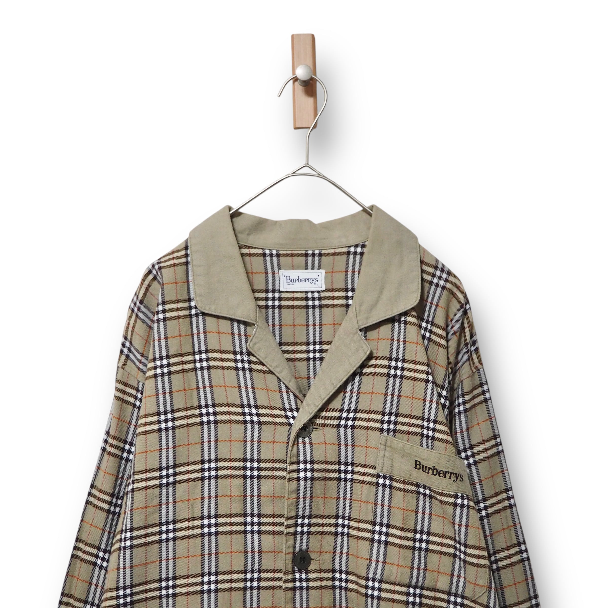 【BURBERRY】オープンカラーシャツ|80s