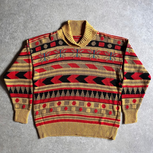 Shawl Collar Knit  M