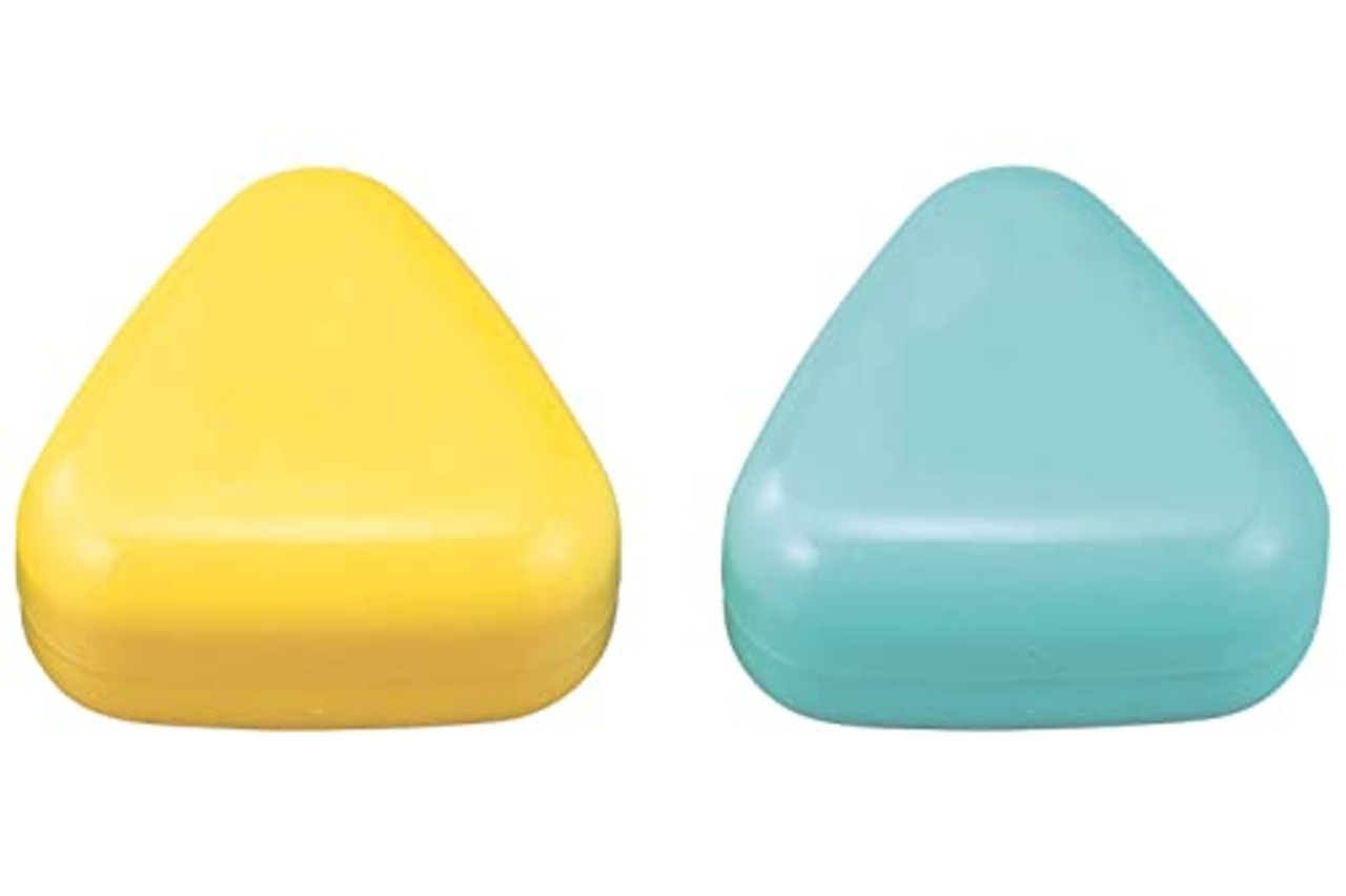 OSK おにぎりケース 弁当箱 ブルー イエロー 95g 2個セット 電子レンジ対応 日本製 LS-2