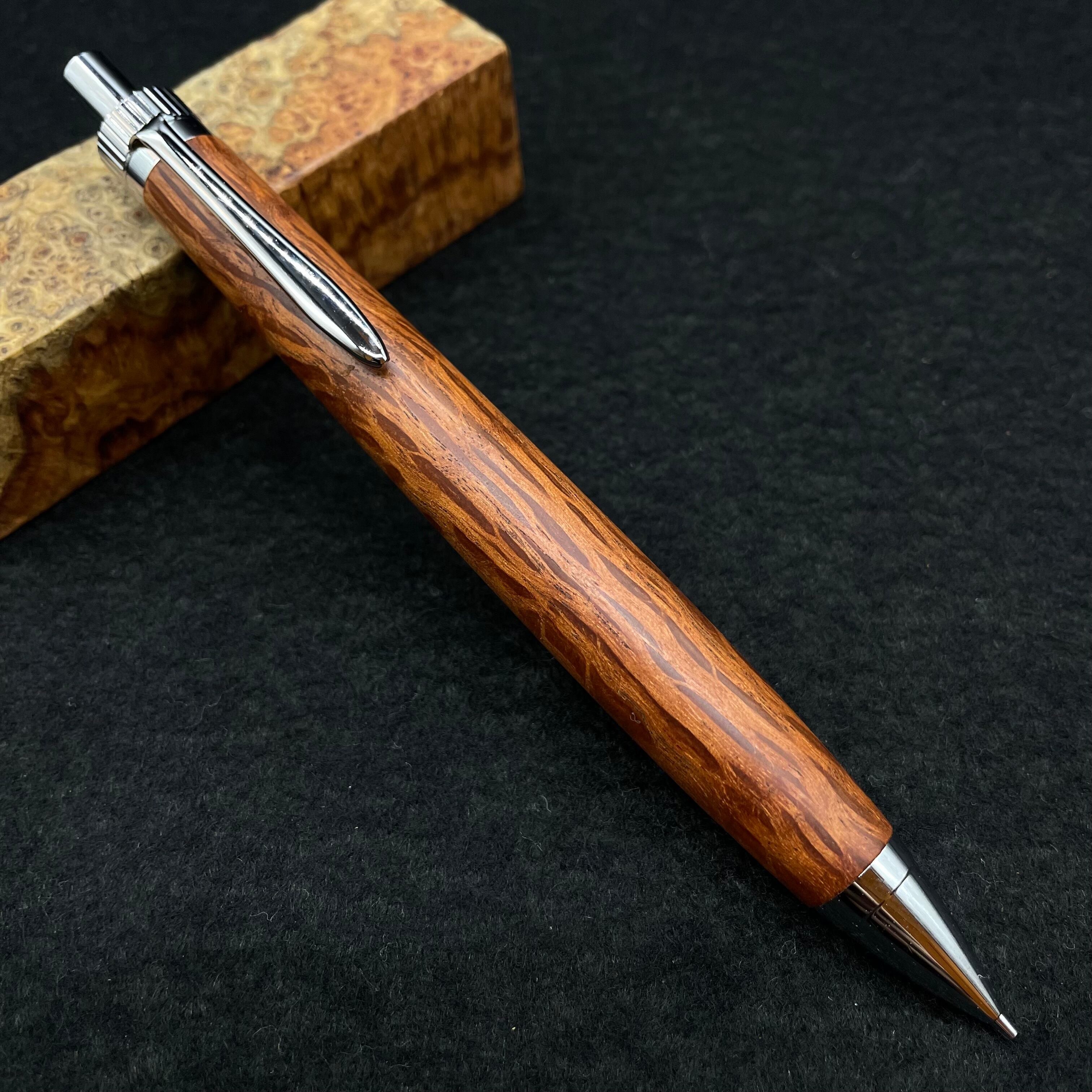 Craft A クラフトA シャーペン 203 ローレットタイプ 花梨瘤杢