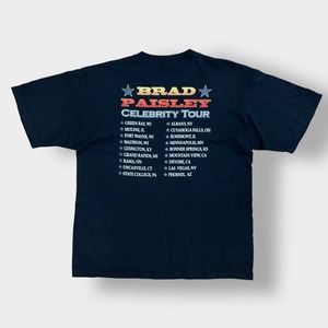 【GILDAN】ブラッドペイズリー ミュージックTシャツ ツアーTシャツ BRAD PAISLEY プリント 両面 バックプリント 音楽系 カントリー シンガーソングライター ヘビーウェイト HEAVYWEIGHT XL 黒t us古着