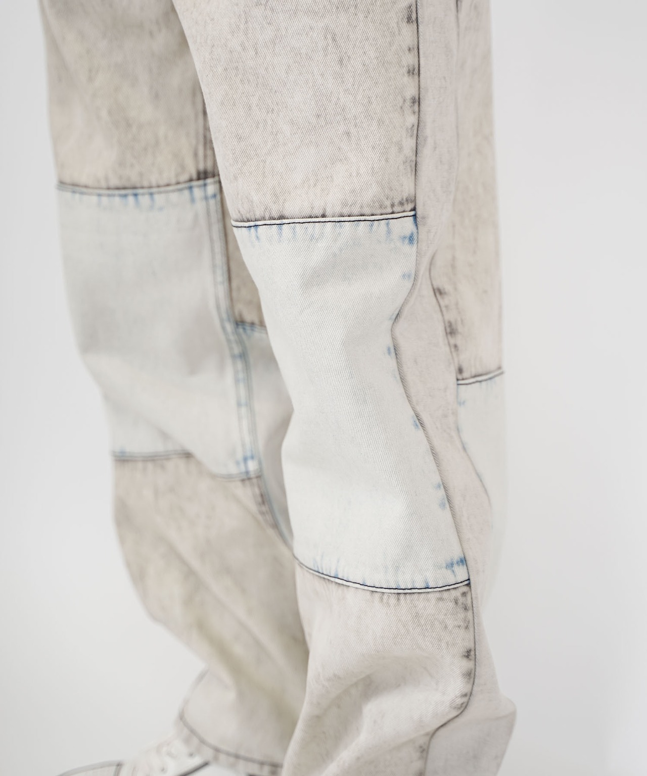 【#Re:room】VINTAGE PANEL SWITCHING WIDE DENIM［REP247］