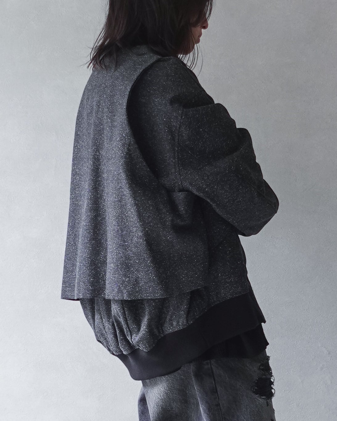 VOAAOV JAZZ NEP BROKEN TWILL MA-1 Blouson BLACK | nua