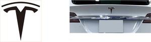 テスラ MODEL X ラッピングフィルム リヤエンブレム